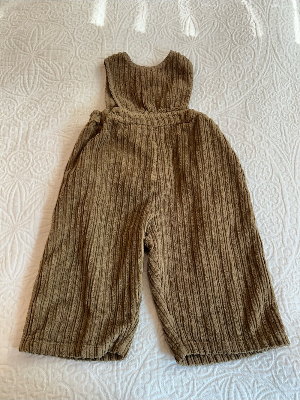 The Simple Folk Corduroy Overalls in Olive Brown 9-12 months 100% cotton